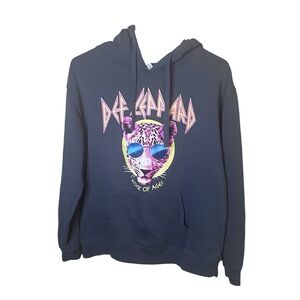 Def Leppard Gray Hoodie Large